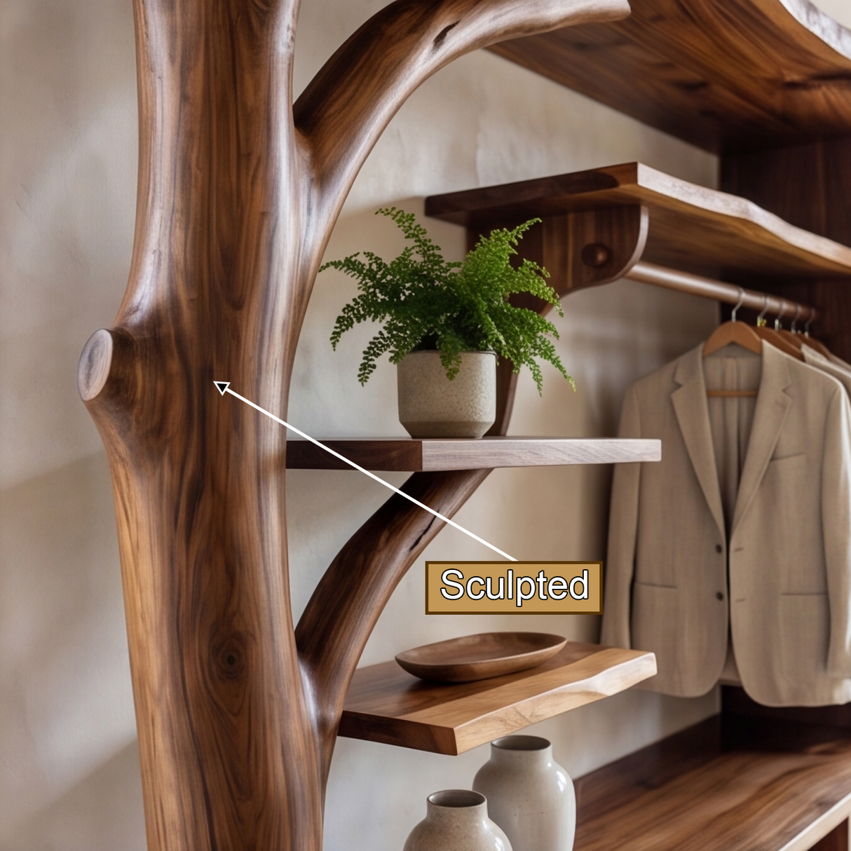 Valdorin Handcrafted Solid Wood Entryway Organizer - Timberustic Entryway Organizer