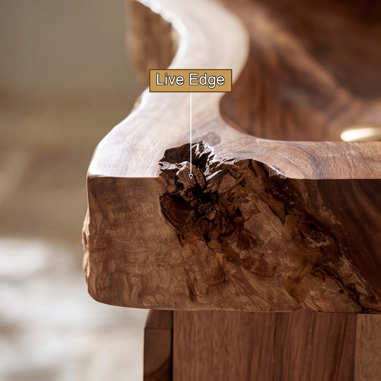 Valencrest Handcrafted Live Edge Solid Wood Floating Bathroom Vanity with Drawer - Timberustic Floating Bathroom Vanity With Drawers