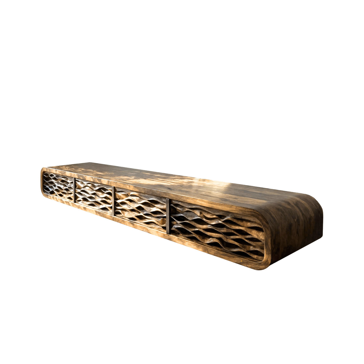 Valenor Sculpted Solid Wood Floating TV Cabinet