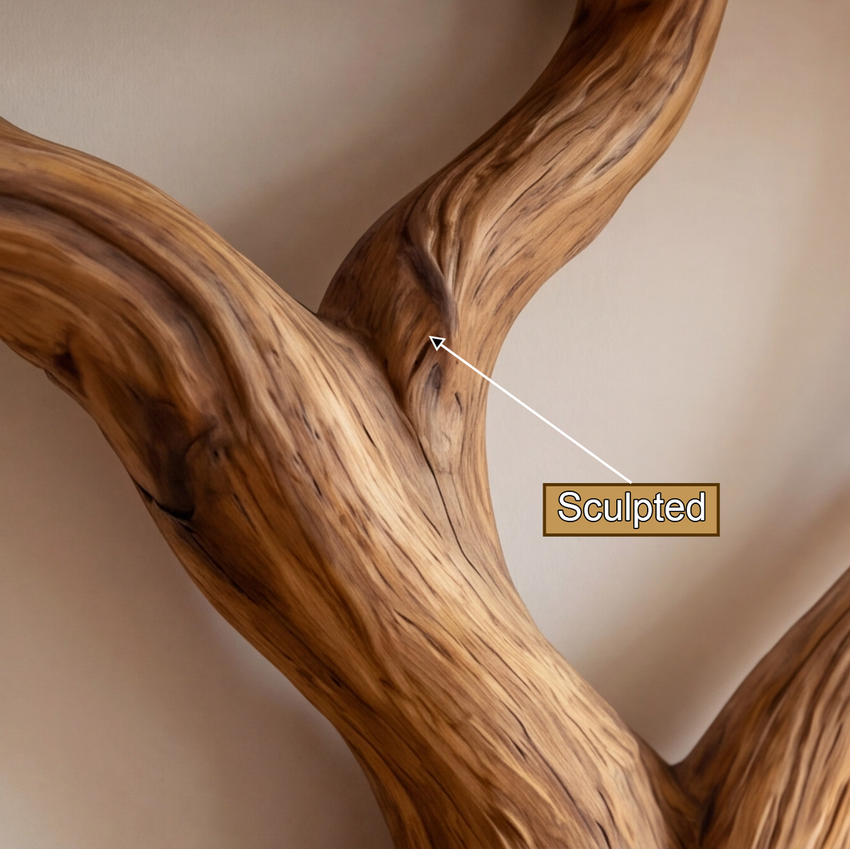 Valeris Sculpted Solid Wood Console Table with Shelves - Timberustic Console Table with Shelves