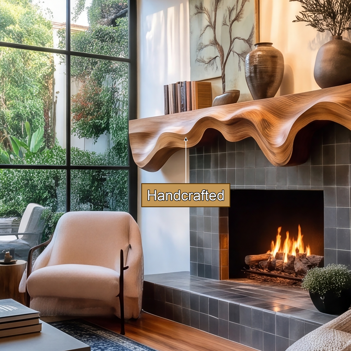 Valmere Sculpted Fireplace Mantel Shelf