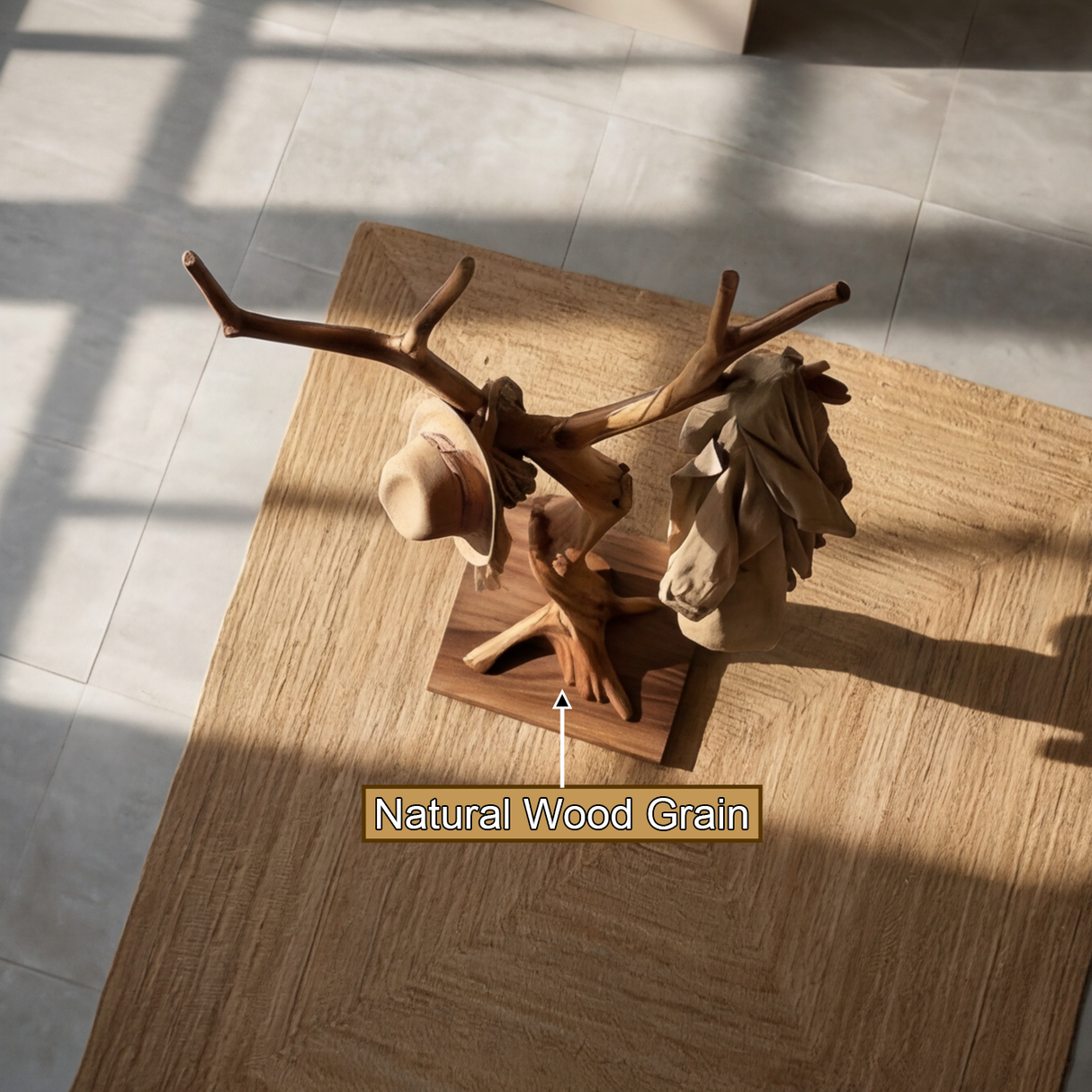 Valoryn Sculpted Solid Wood Tree Coat Rack - Timberustic Tree Coat Rack