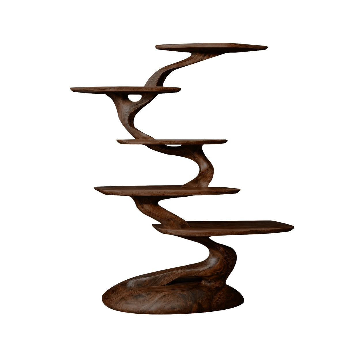 Valtara Handcrafted Solid Wood Tree Bookshelf