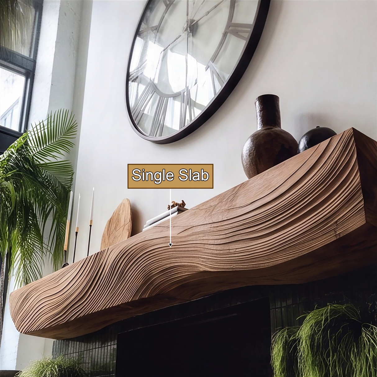 Valthera Handcrafted Fireplace Mantel Shelf SPA305943