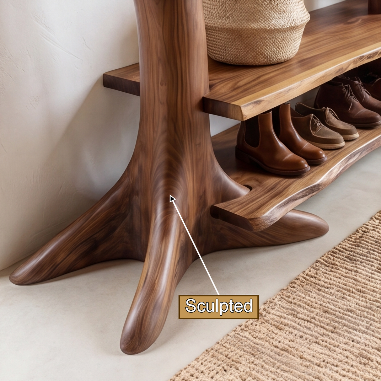 Valthera Solid Wood Entryway Organizer - Timberustic Entryway Organizer