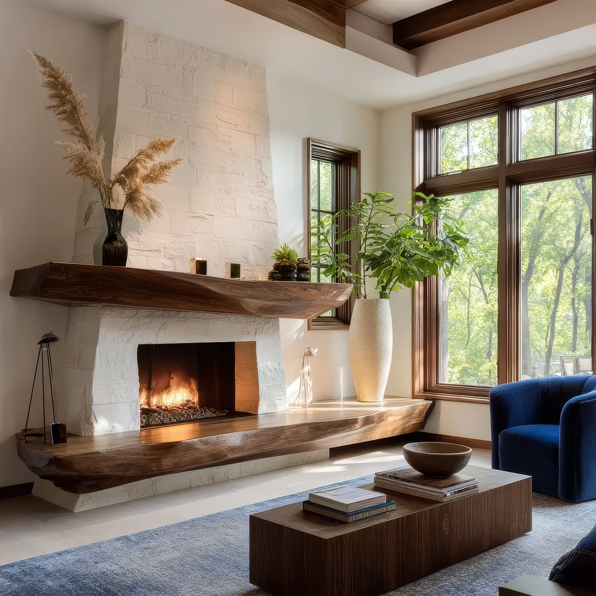 Valtheris Sculpted Fireplace Mantel Shelf