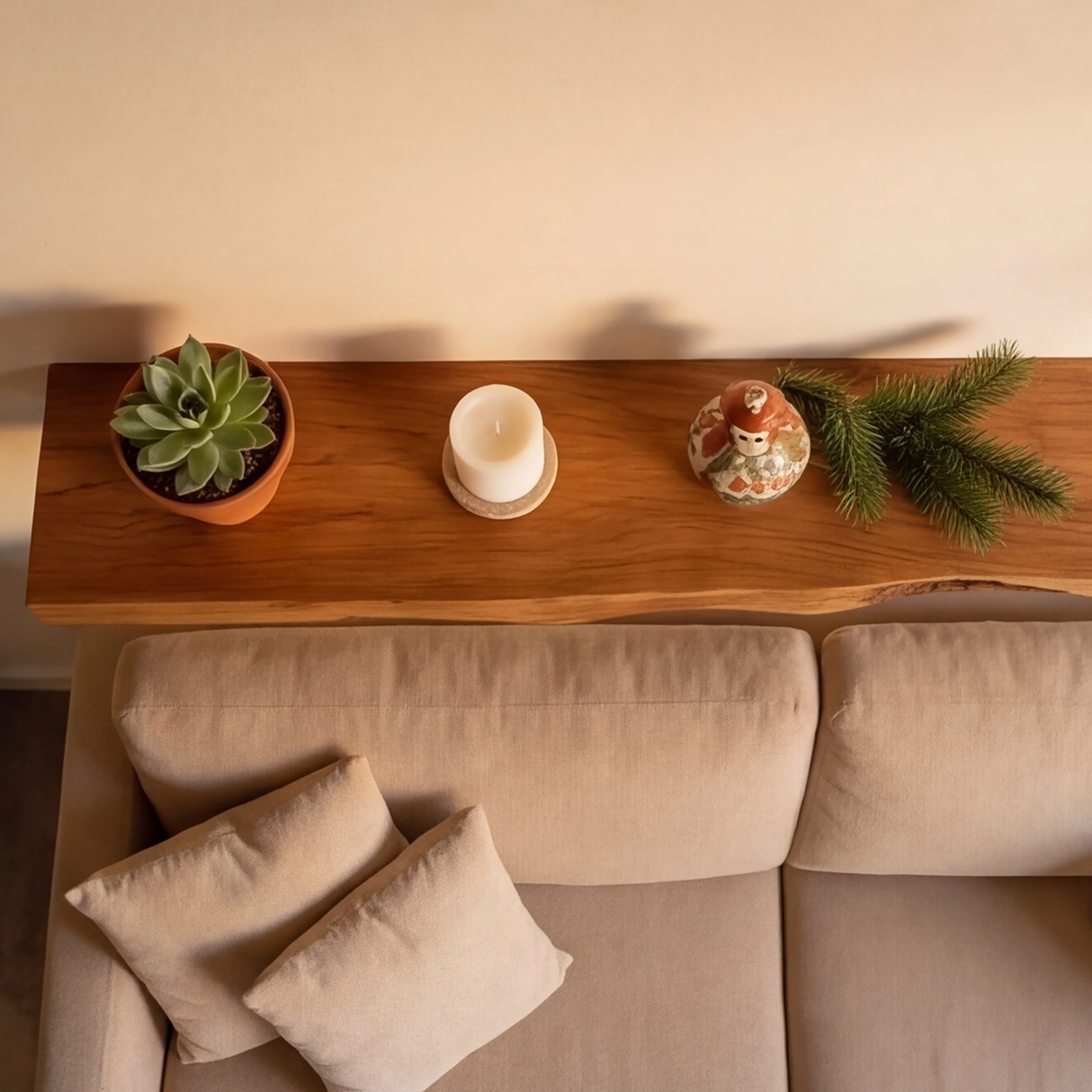 Vareon Live Edge Solid Wood Floating Shelf SPA941384 - Timberustic Floating Shelf