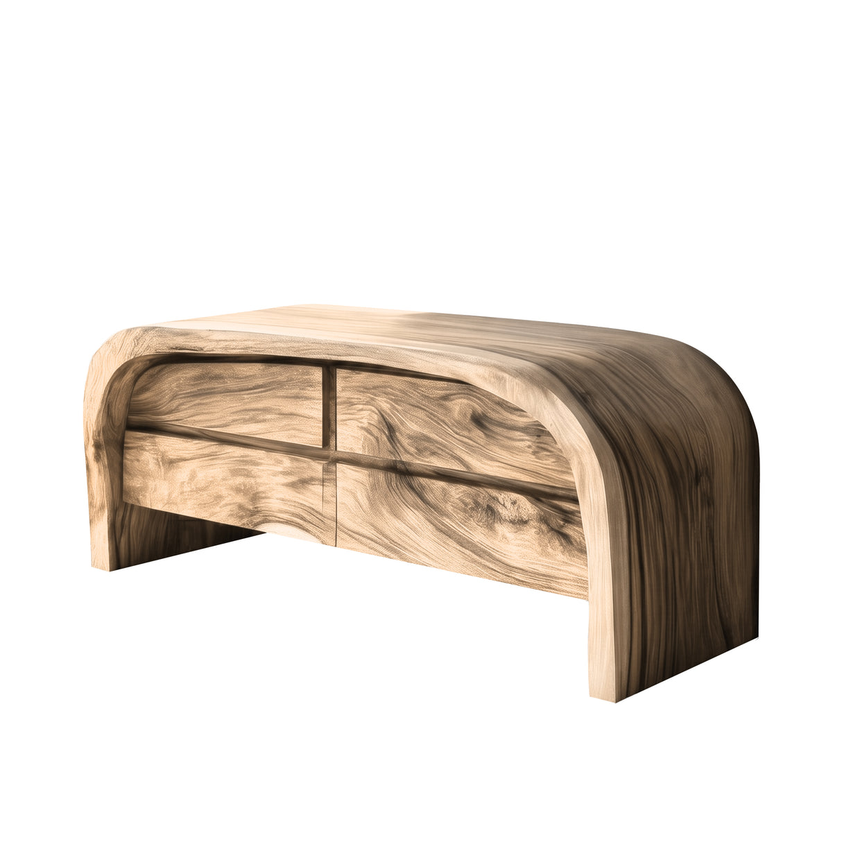 Velmior Arc Solid Wood Bathroom Vanity with Drawers Natural Oak - Timberustic Freestanding Bathroom Vanity with Drawers