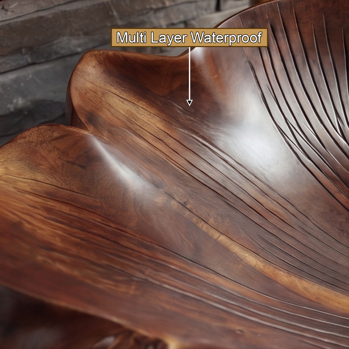 Velmora Handcrafted Solid Wood Flower Vessel Sink