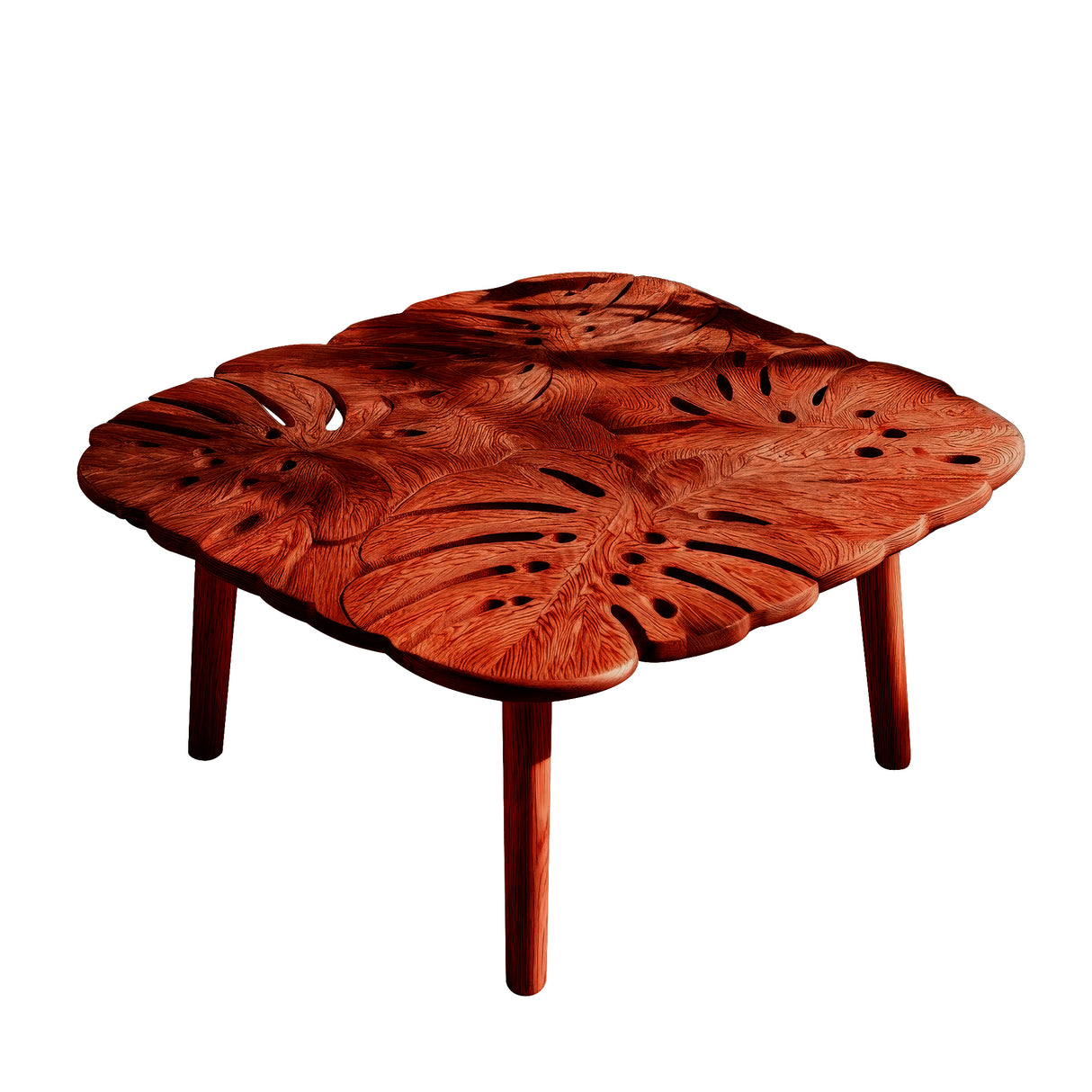 Velmora Live Edge Solid Wood Coffee Table Mahogany - Timberustic Coffee Table