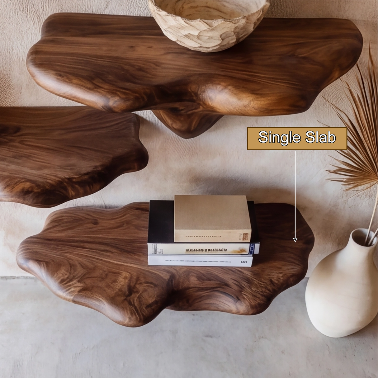 Velmora Sculpted Solid Wood Mushroom Floating Shelf SPA654935 - Timberustic Floating Shelf