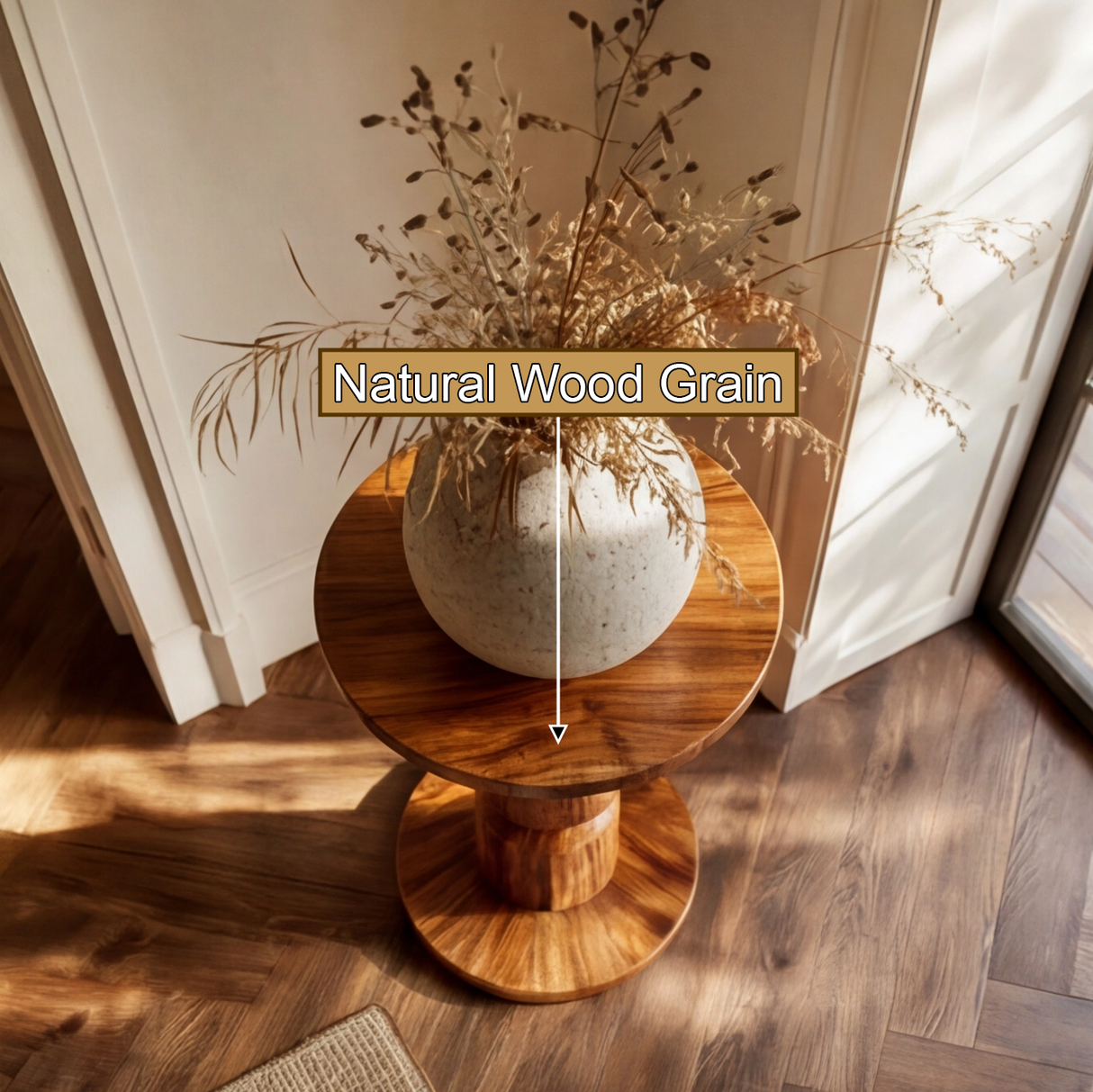 Velmora Solid Wood Pedestal Stand - Timberustic Pedestal Stand
