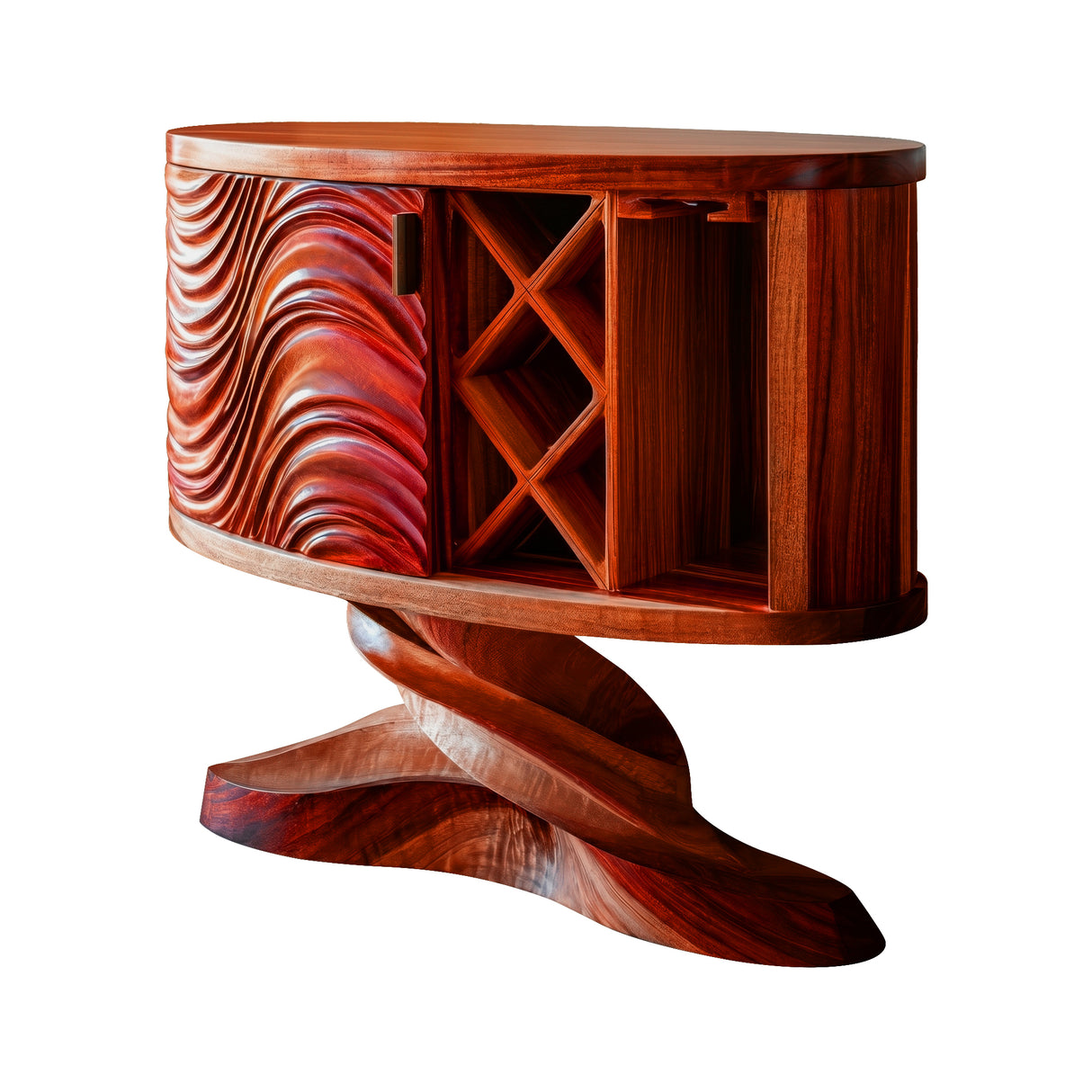 Velmorin Handcrafted Solid Wood Bar Cabinet