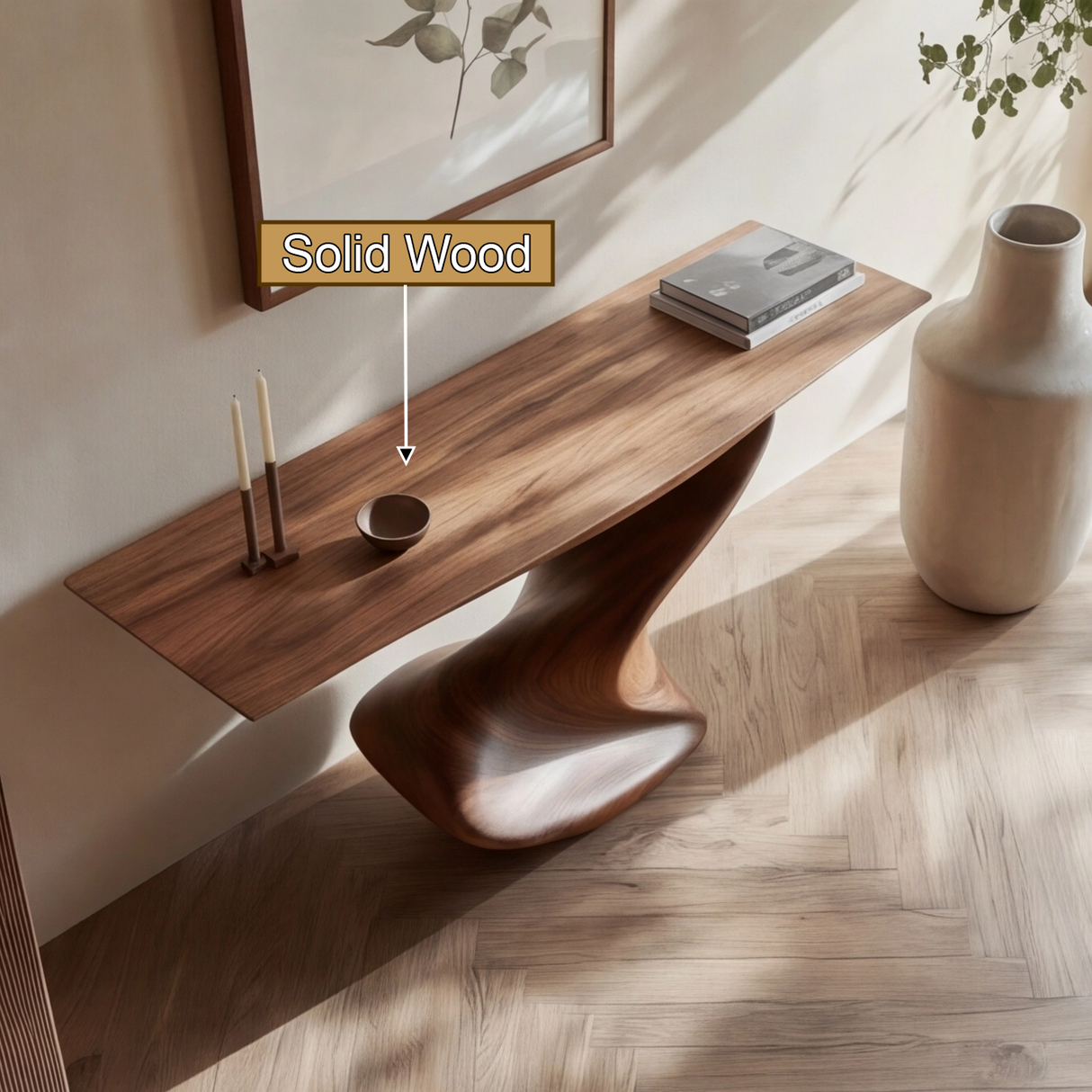 Velmorith Sculpted Solid Wood Console Table - Timberustic Console Table