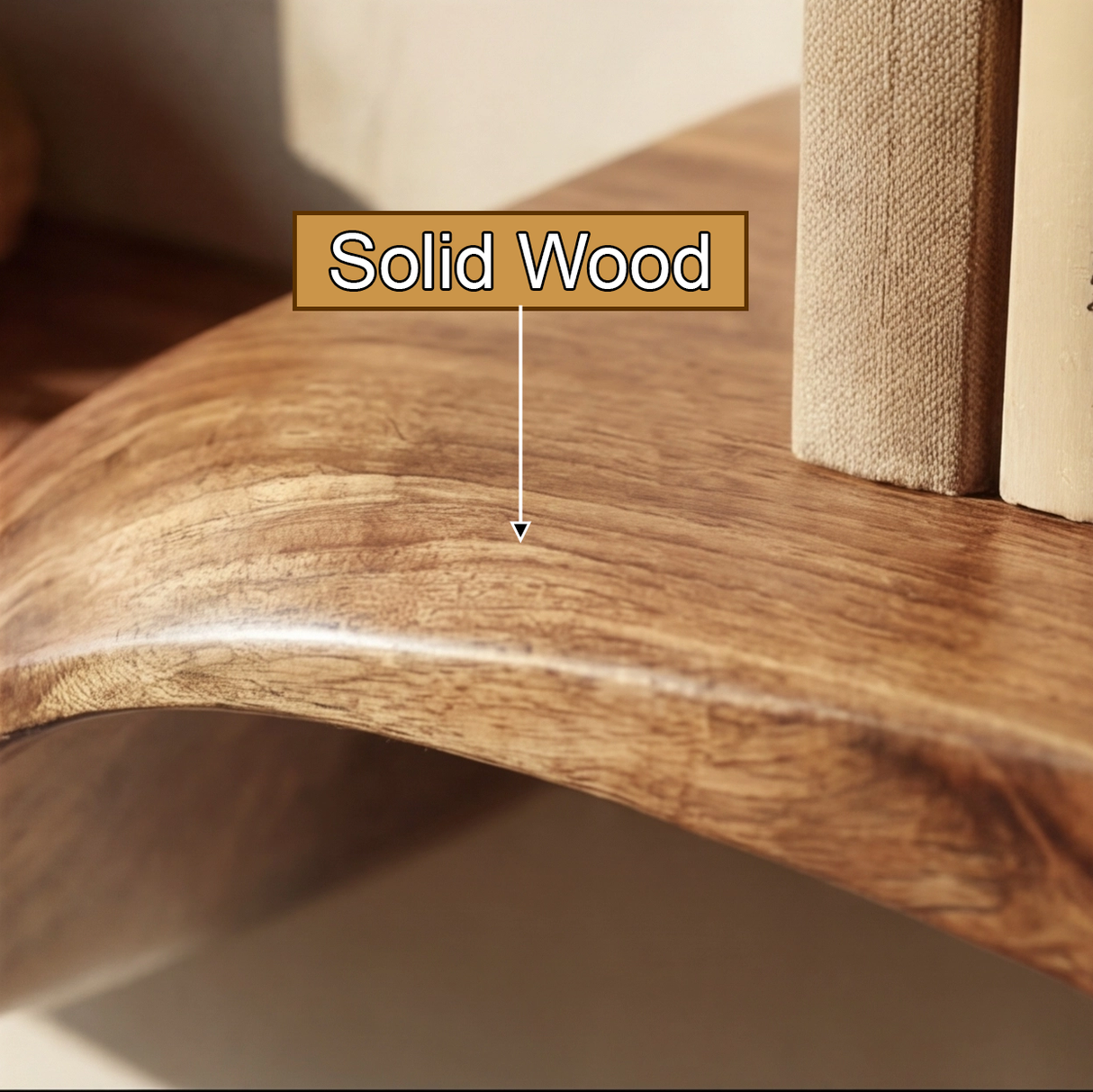 Velora Sculpted Solid Wood Floating Shelf SPA435586 - Timberustic Floating Shelf
