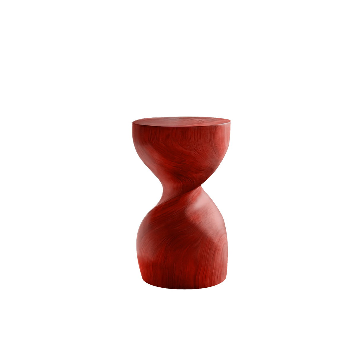 Velora Sculpted Solid Wood Pedestal Stand Mahogany - Timberustic Pedestal Stand