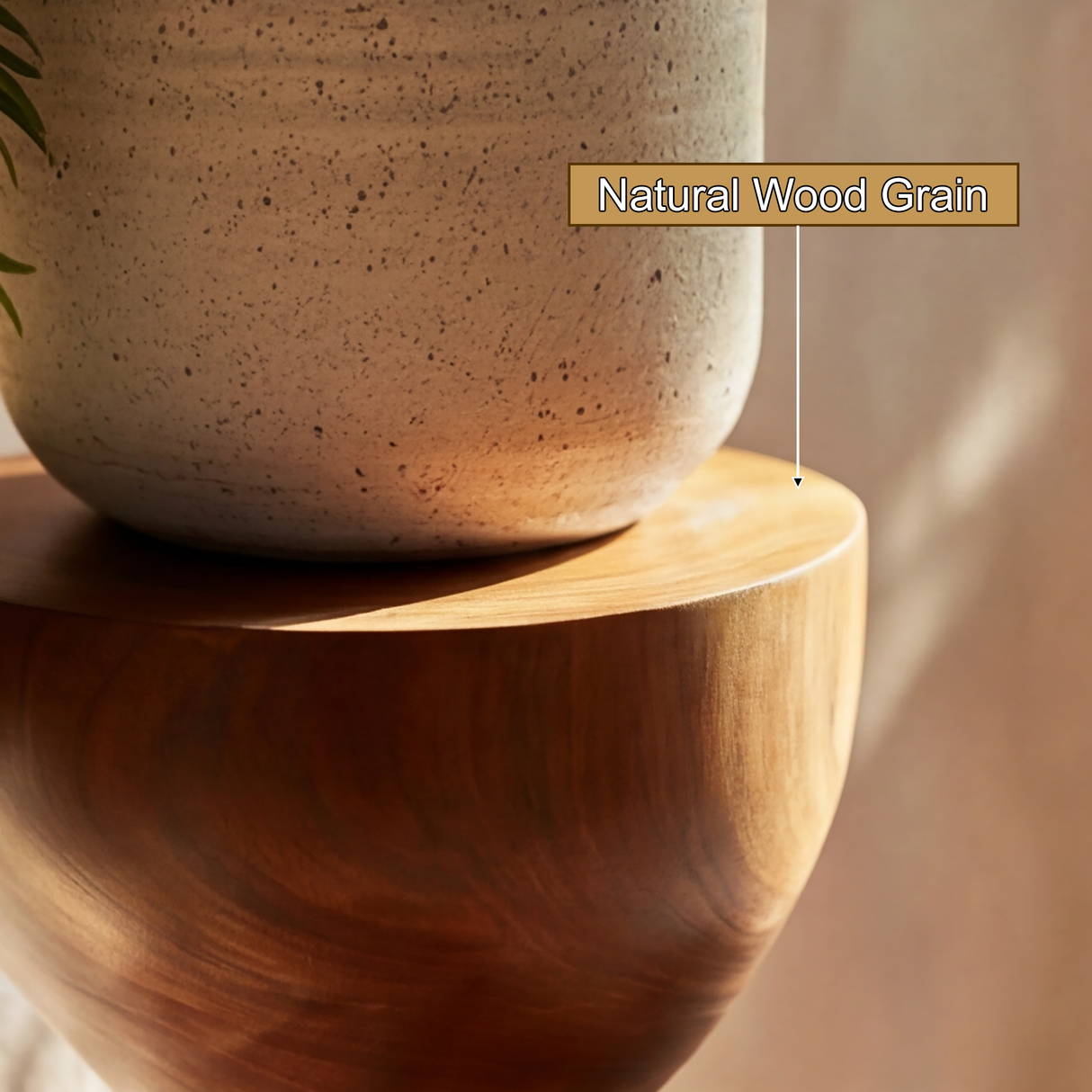 Velora Sculpted Solid Wood Pedestal Stand - Timberustic Pedestal Stand