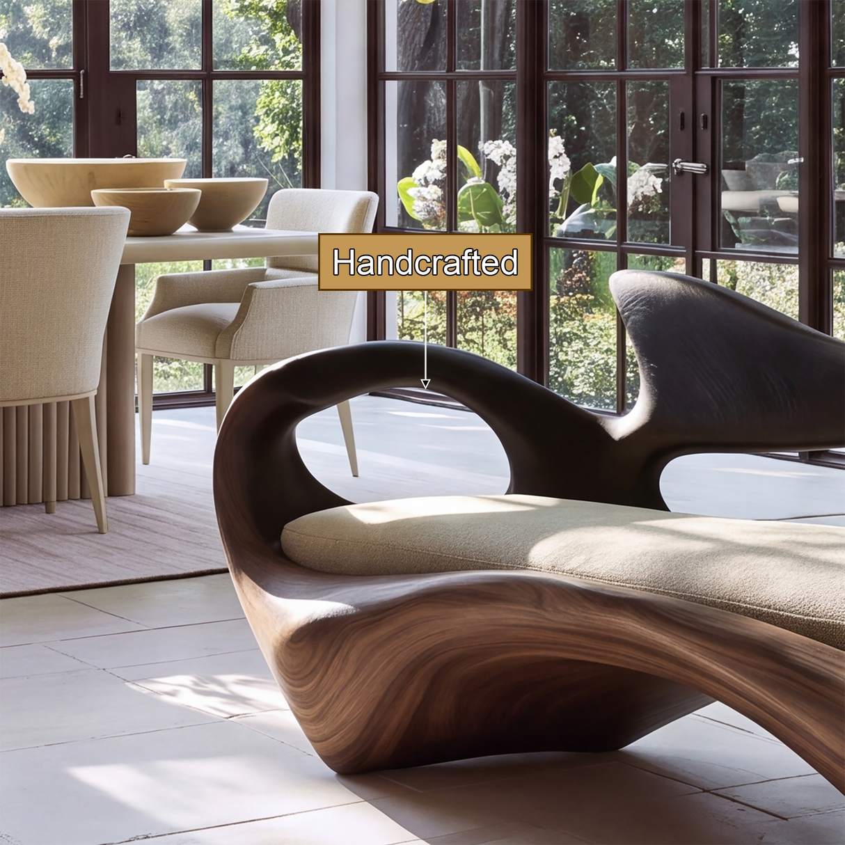 Veloria Sculpted Solid Wood Sofa - Timberustic Sofa