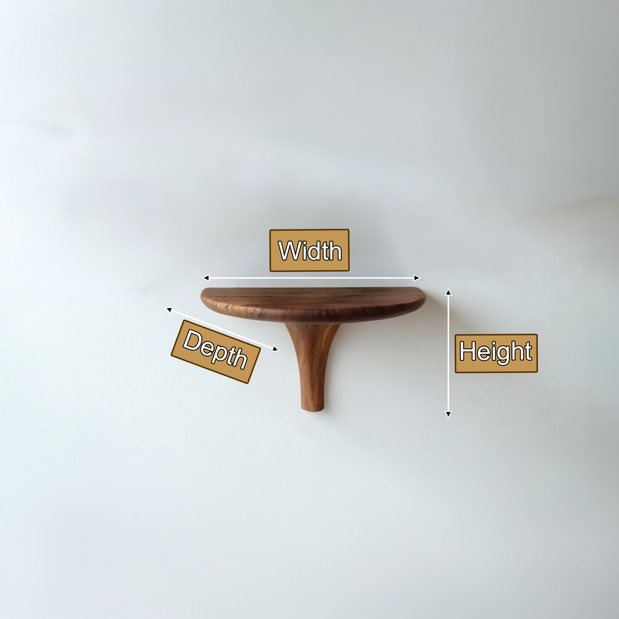 Velorin Sculpted Solid Wood Mushroom Floating Shelf SPA185432 - Timberustic Floating Shelf