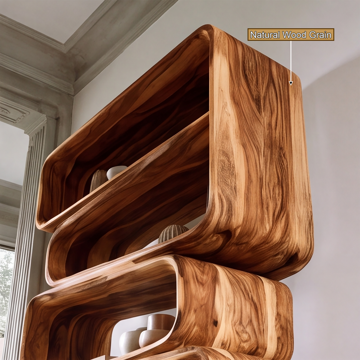 Veloura Handcrafted Solid Wood Bookshelf - Timberustic Bookshelf