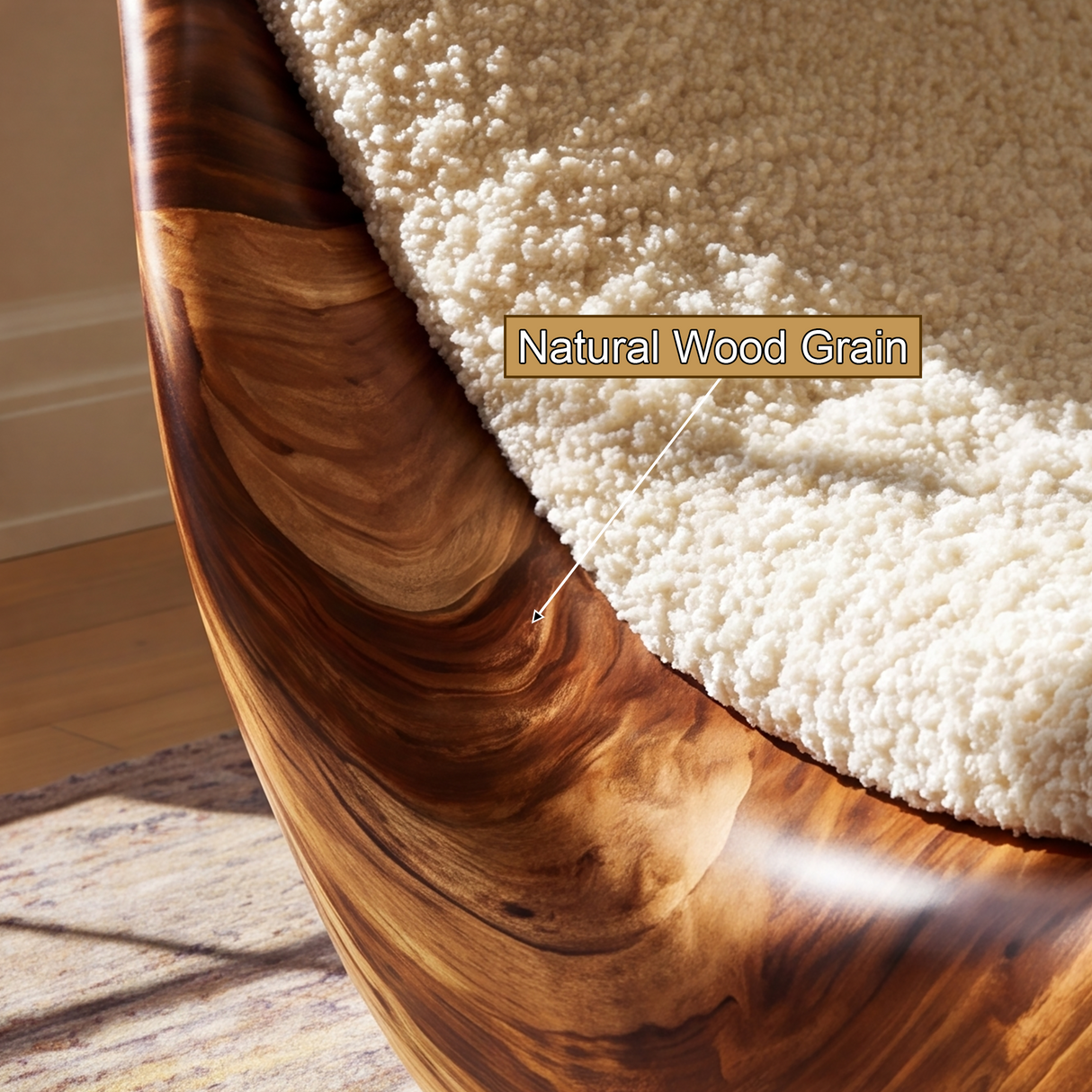 Veloura Handcrafted Solid Wood Chaise Lounge