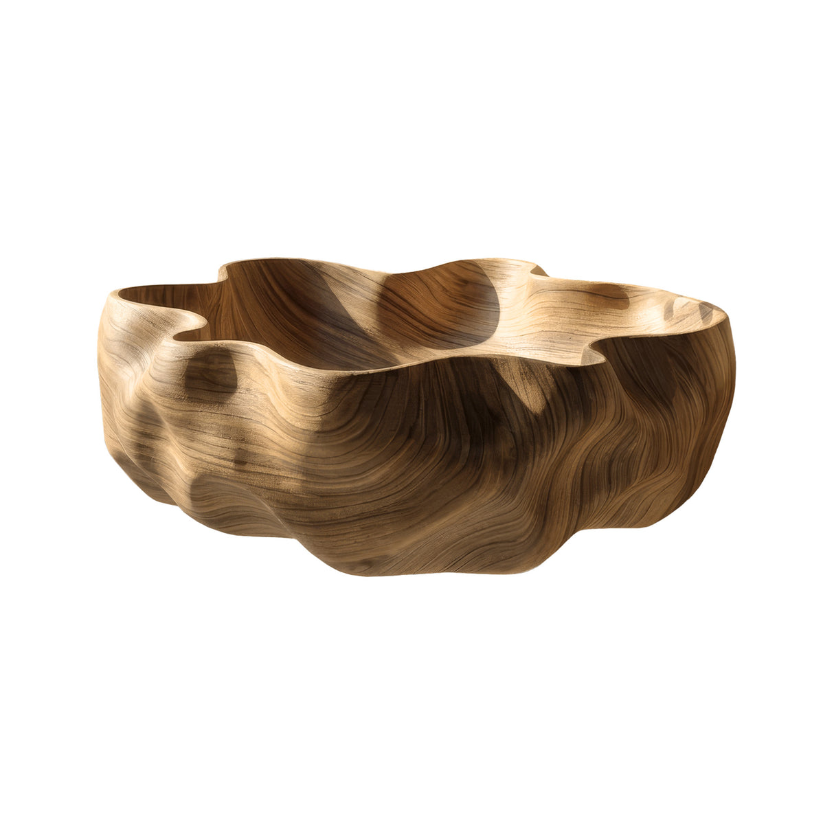 Velricon Sculpted Solid Wood Vessel Sink Natural Oak - Timberustic Vessel Sinks