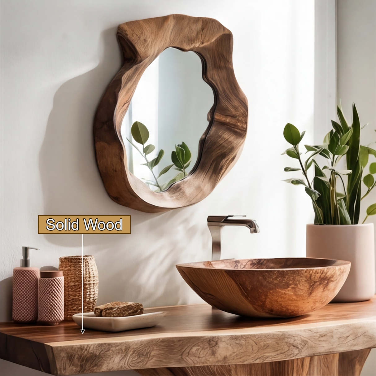 Velthora Rootform Solid Wood Freestanding Bathroom Vanity SPA576801 - Timberustic Freestanding Bathroom Vanity