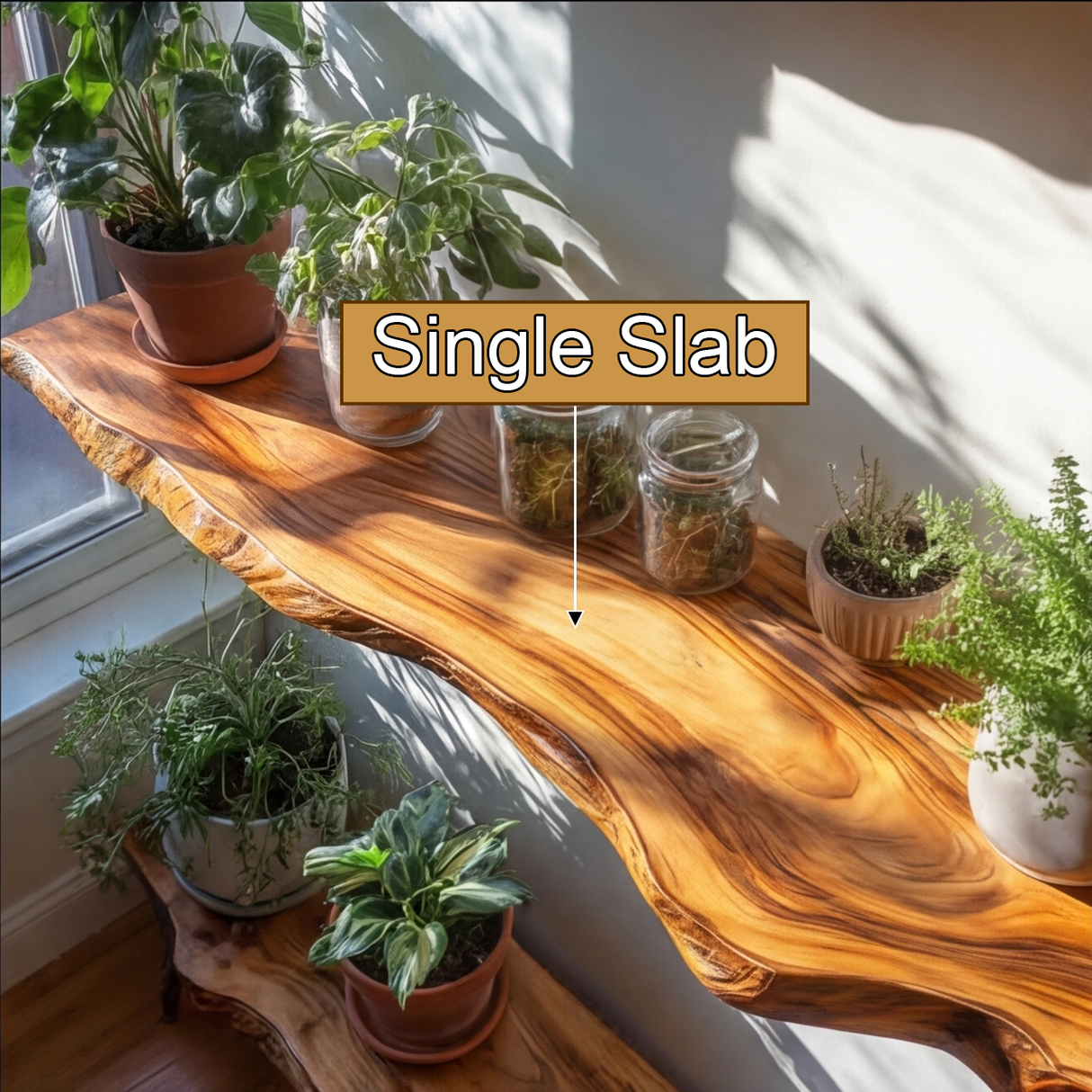 Veltrano Live Edge Solid Wood Floating Shelf SPA334970 - Timberustic Floating Shelf