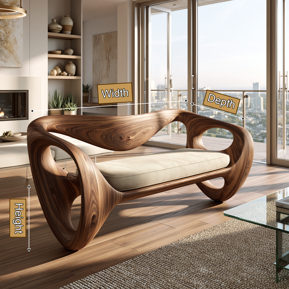 Velunor Handcrafted Solid Wood Sofa - Timberustic Sofa