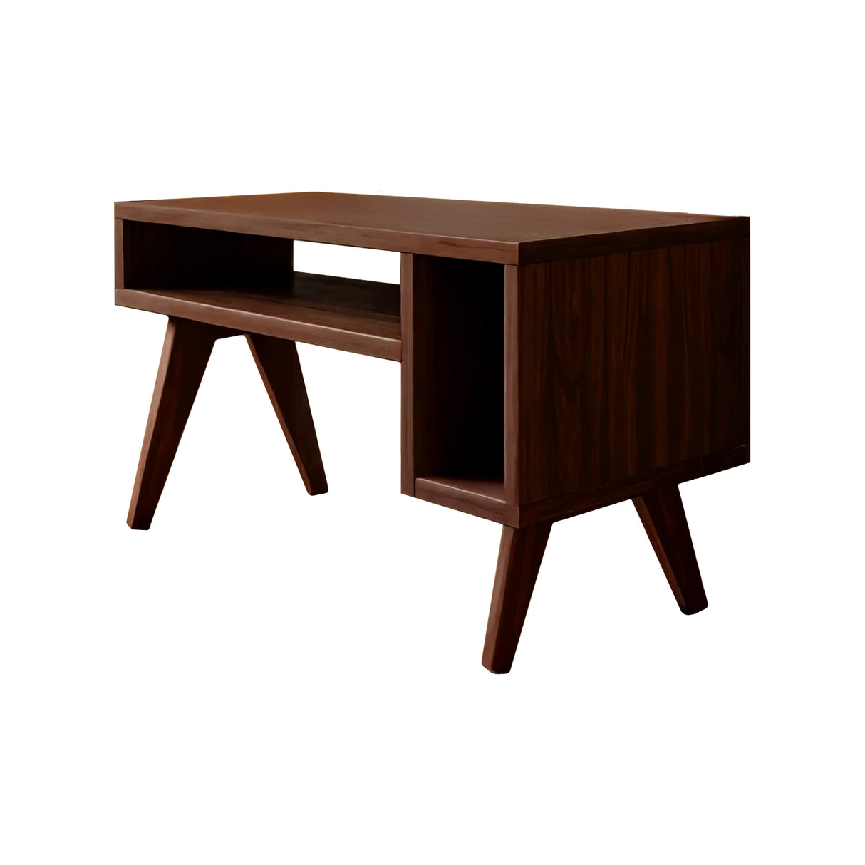 Verdan Solid Walnut Record Player Stand Dark Walnut - Timberustic Record Player Stand With Storage