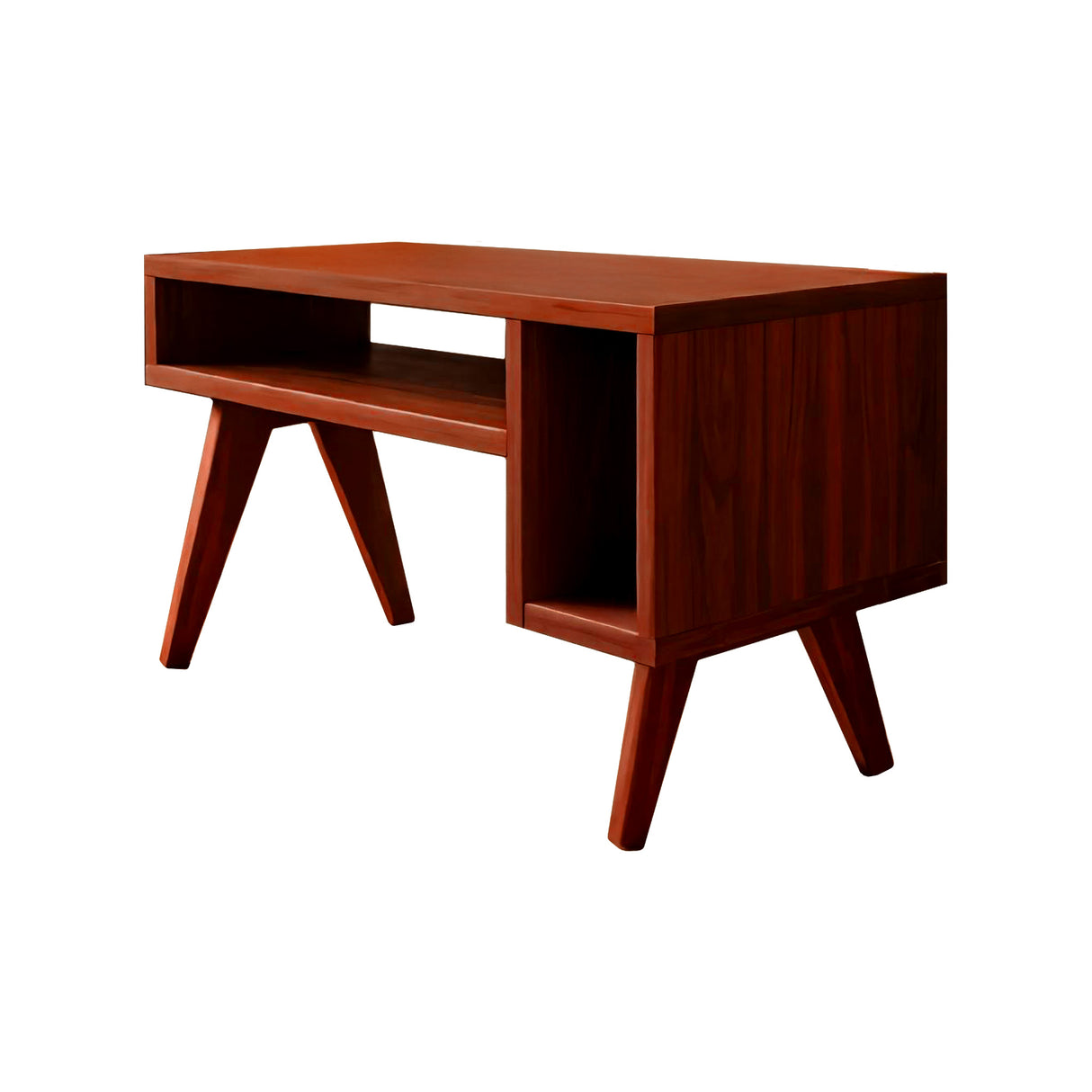 Verdan Solid Walnut Record Player Stand Mahogany - Timberustic Record Player Stand With Storage