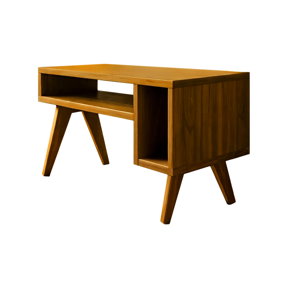 Verdan Solid Walnut Record Player Stand Teak - Timberustic Record Player Stand With Storage