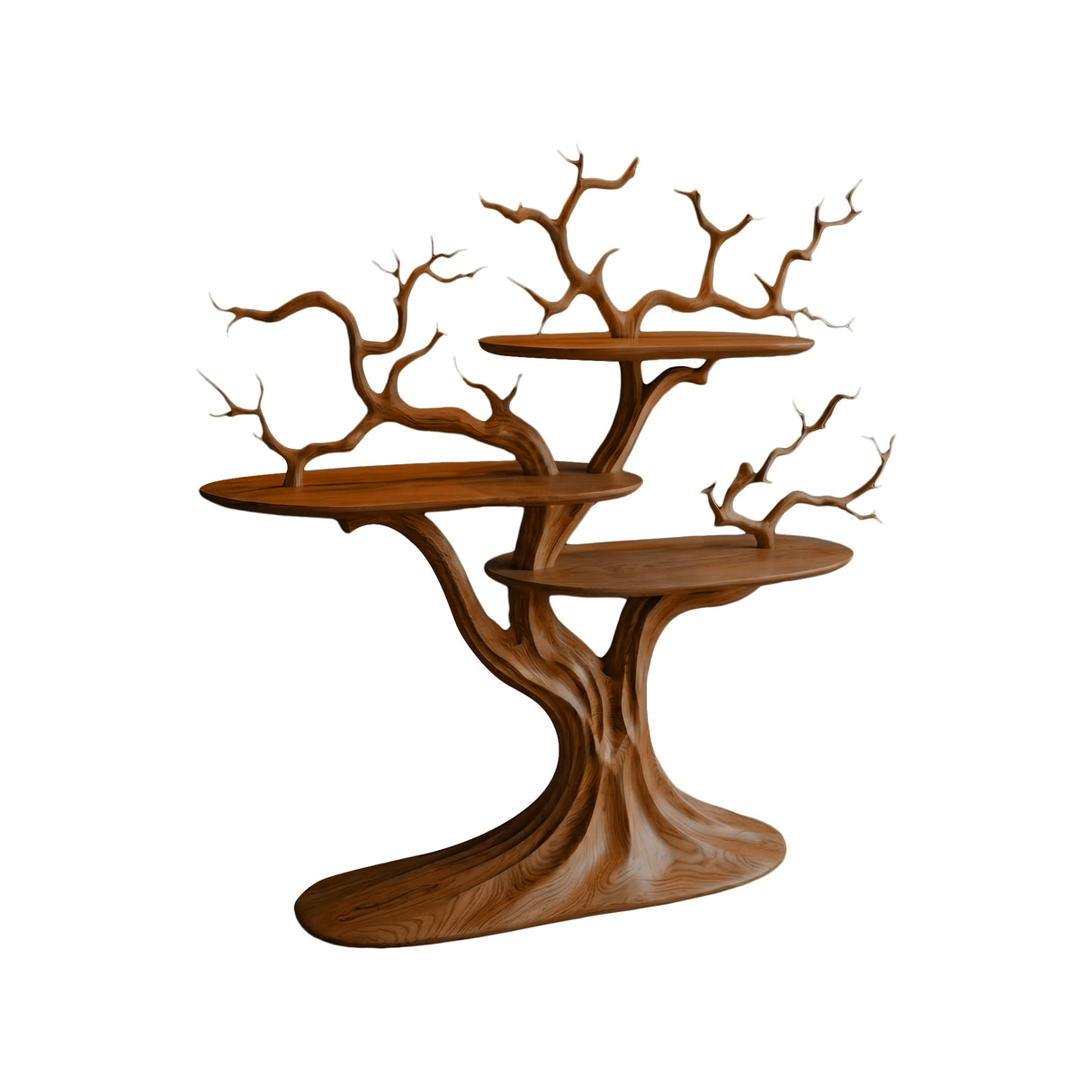 Verdanor Handcrafted Solid Wood Tree Bookshelf