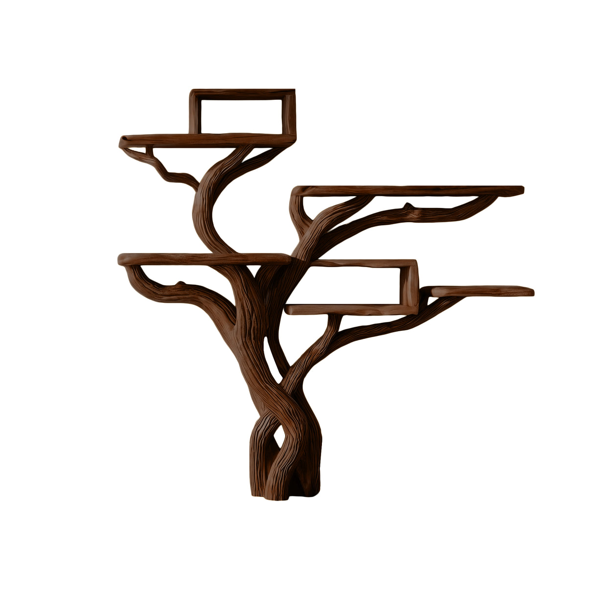 Verdelune Handcrafted Solid Wood Tree Bookshelf