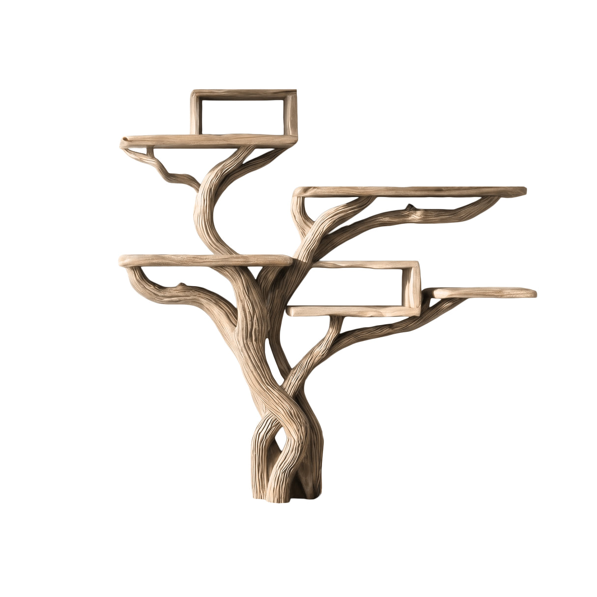 Verdelune Handcrafted Solid Wood Tree Bookshelf