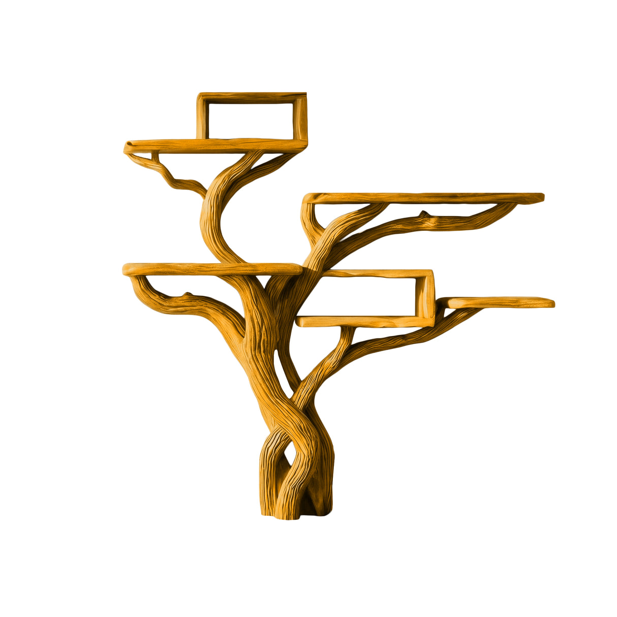 Verdelune Handcrafted Solid Wood Tree Bookshelf