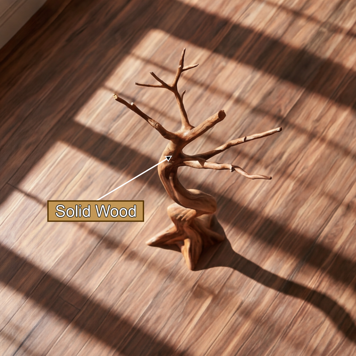 Veylorn Sculpted Solid Wood Tree Coat Rack - Timberustic Tree Coat Rack