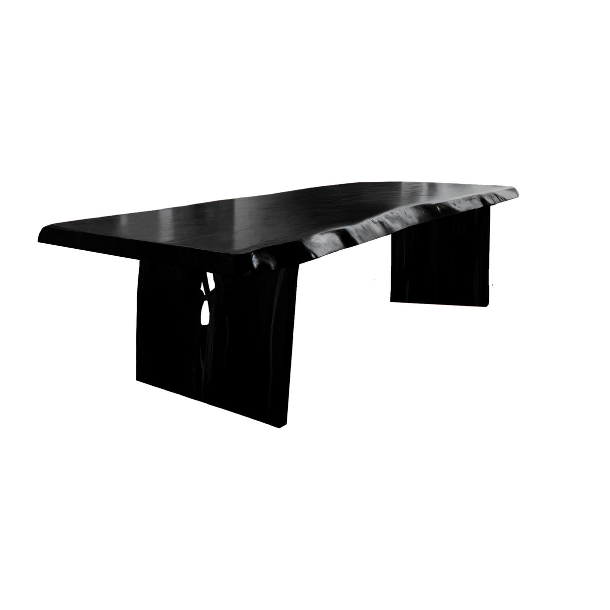 Veyra Organic Modern Sculptural Solid Wood Dining Table