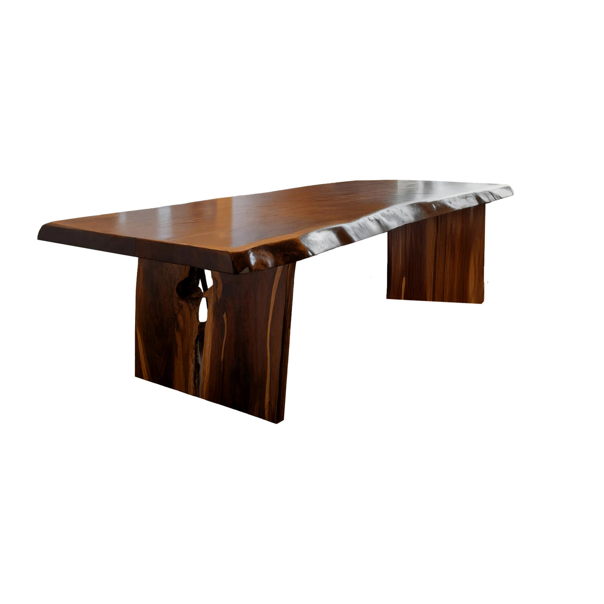 Veyra Organic Modern Sculptural Solid Wood Dining Table