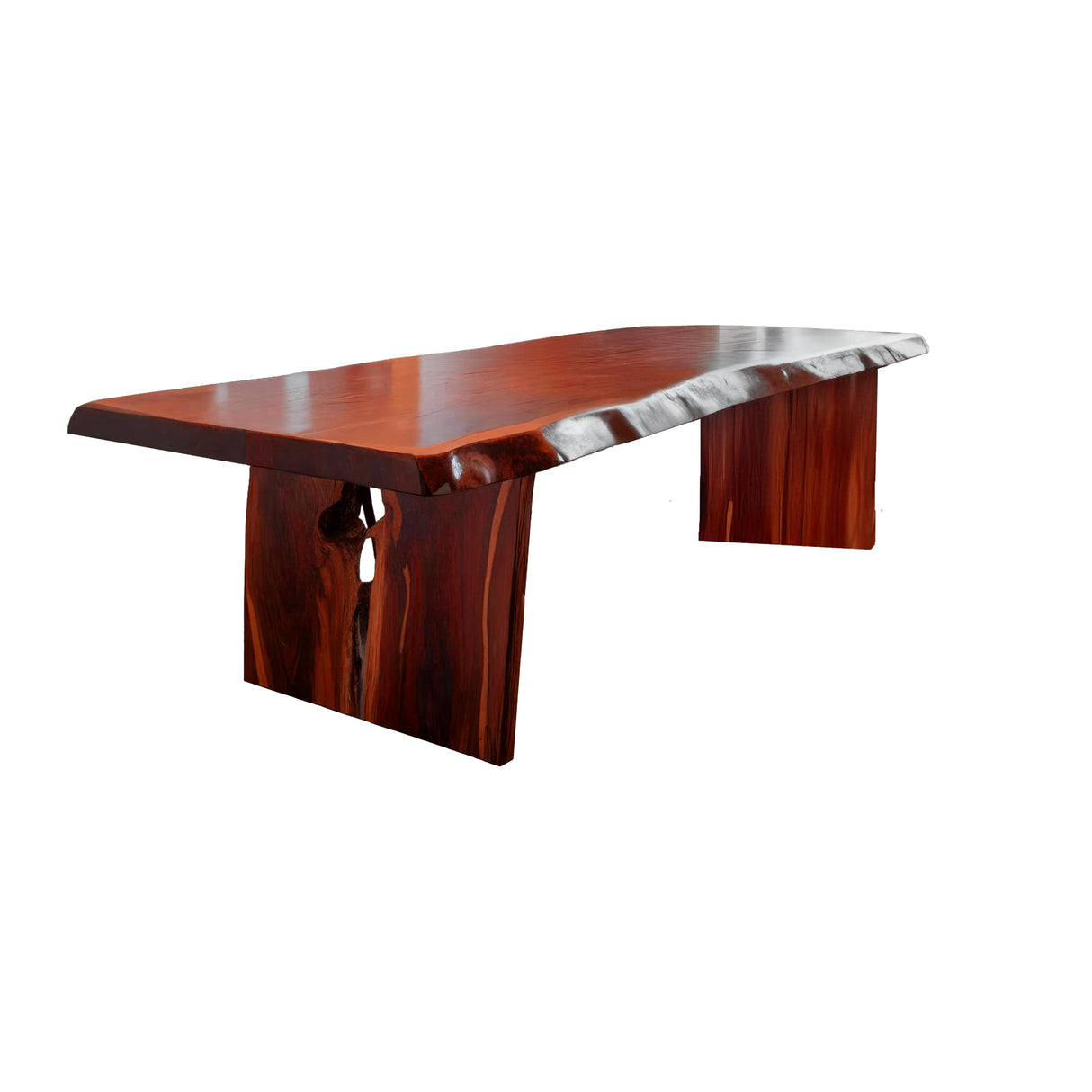 Veyra Organic Modern Sculptural Solid Wood Dining Table