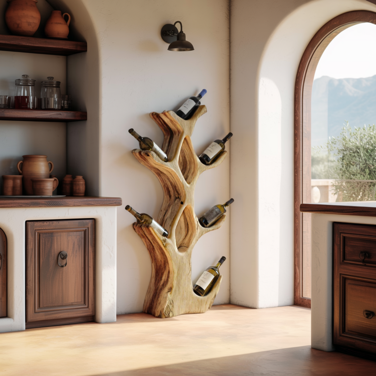 Veyra Organic Modern Solid Wood Wine Rack - Timberustic Wine Rack
