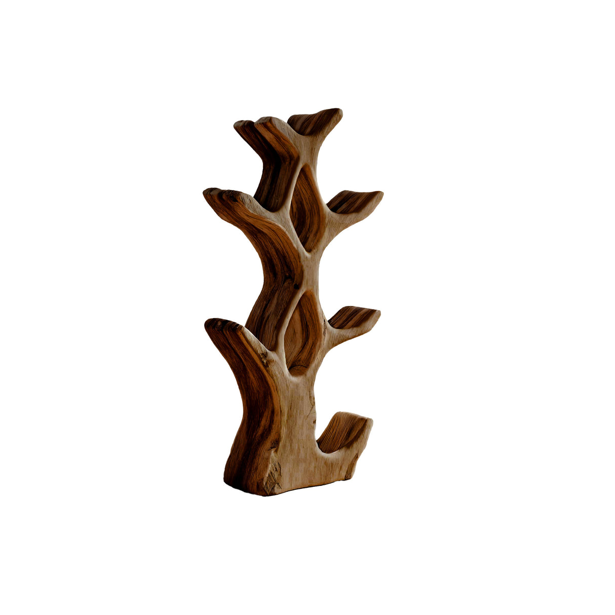 Veyra Organic Modern Solid Wood Wine Rack Brown - Timberustic Wine Rack