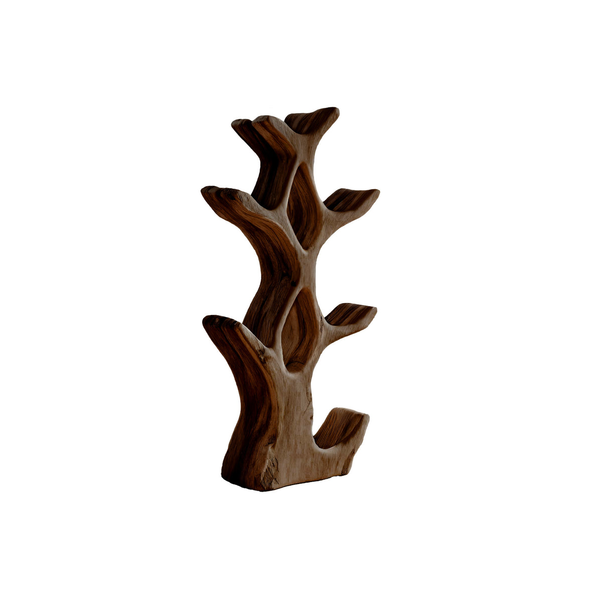 Veyra Organic Modern Solid Wood Wine Rack Dark Walnut - Timberustic Wine Rack