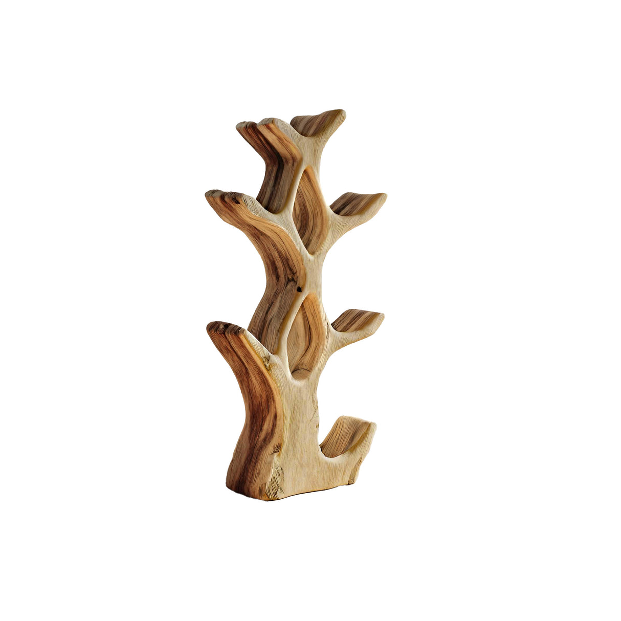 Veyra Organic Modern Solid Wood Wine Rack Natural Oak - Timberustic Wine Rack