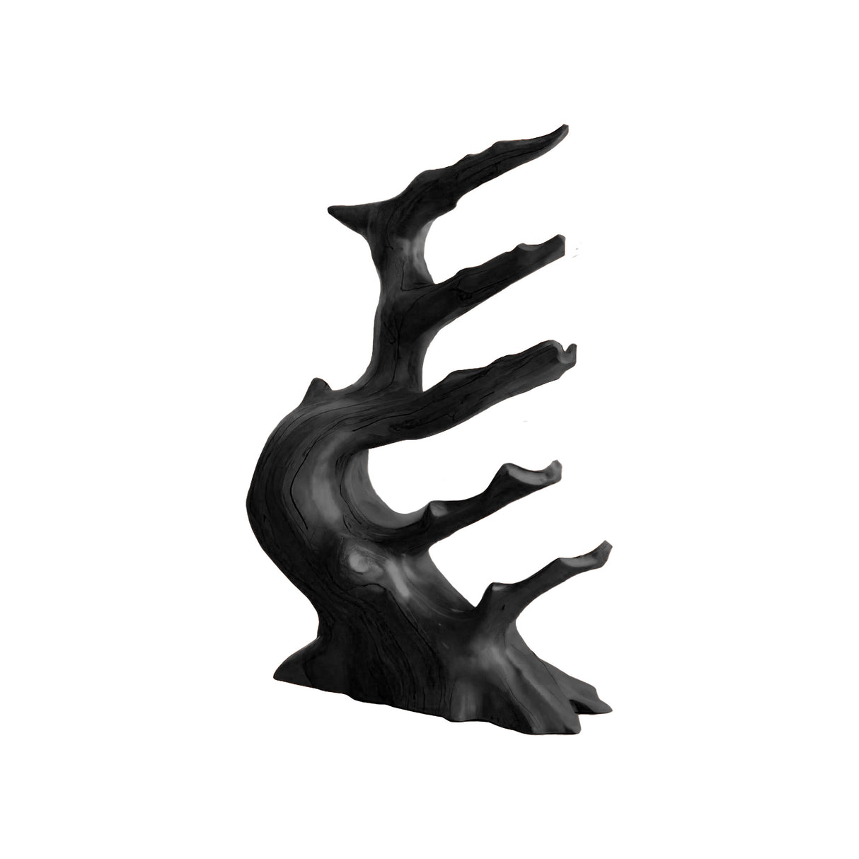 Veyra Sculptural Treeform Solid Wood Wine Rack Black - Timberustic Wine Rack