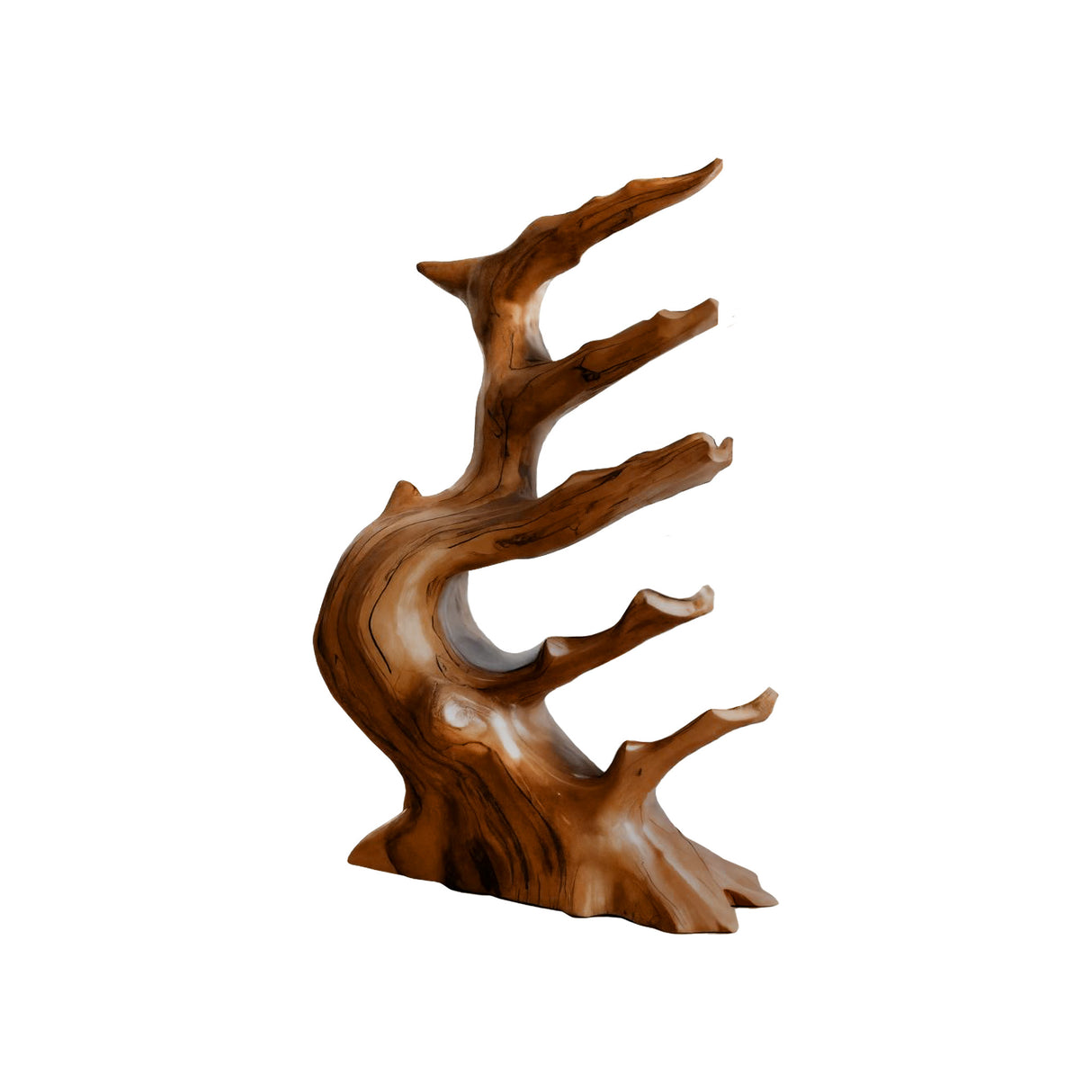 Veyra Sculptural Treeform Solid Wood Wine Rack Brown - Timberustic Wine Rack