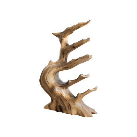 Veyra Sculptural Treeform Solid Wood Wine Rack