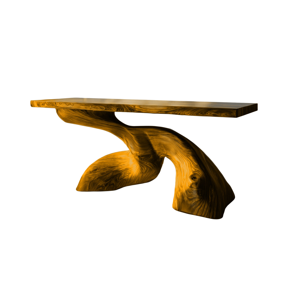 Veyrona Sculpted Solid Wood Console Table Teak - Timberustic Console Table