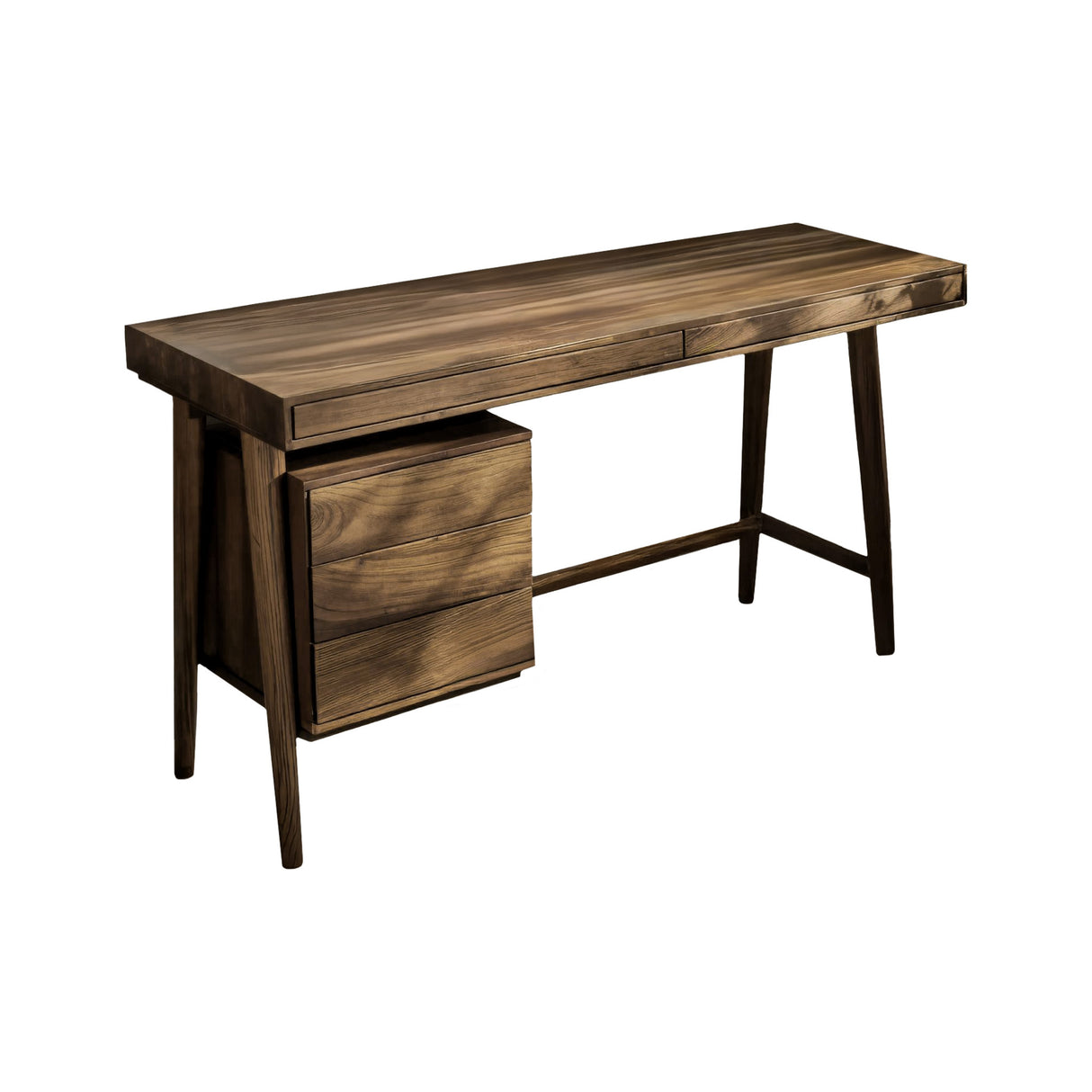 Viora Modern Handcrafted Solid Wood Desk with Drawers