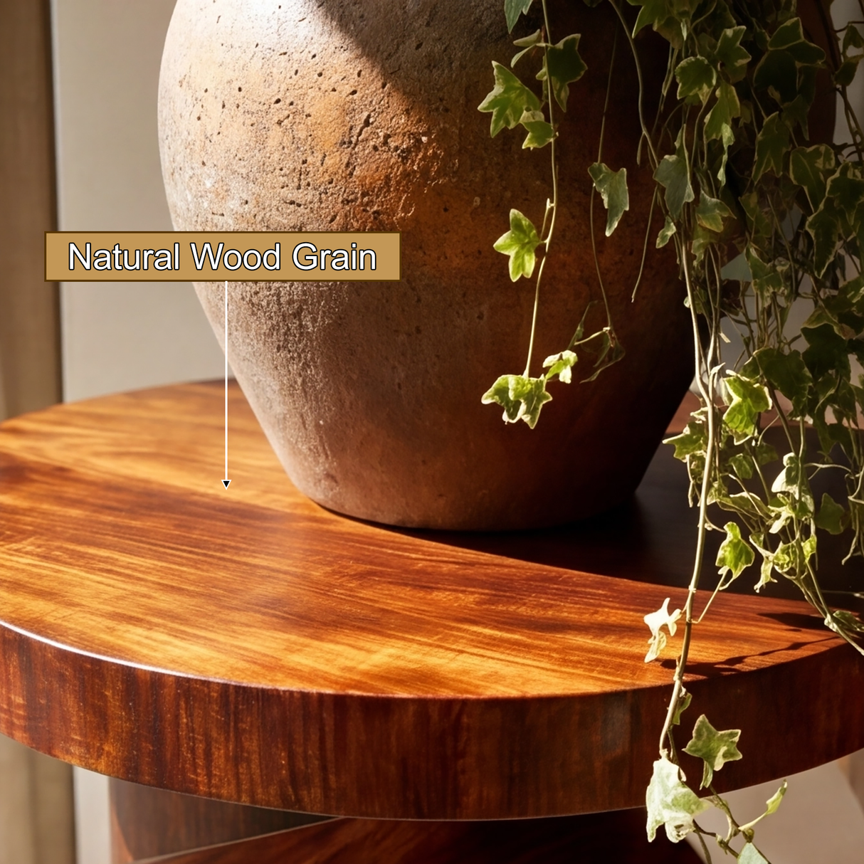 Virel Fluid Twist Solid Wood Pedestal Stand - Timberustic Pedestal Stand
